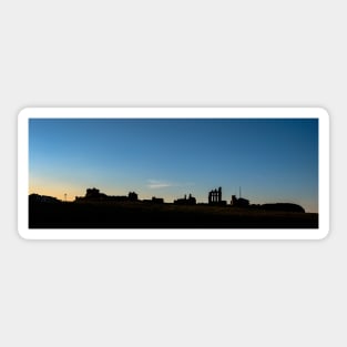 Tynemouth Priory Golden Hour Silhouette Sticker